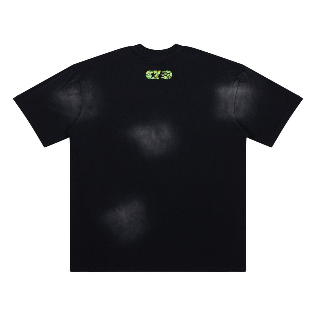 Hellstar No Guts No Glory Green Camo Gradient Black Tee