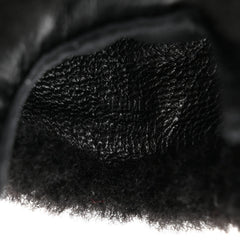 Milo Lambskin Merinos Wool Grigri Rodeo Robeo Plush Bag Charm PM Black