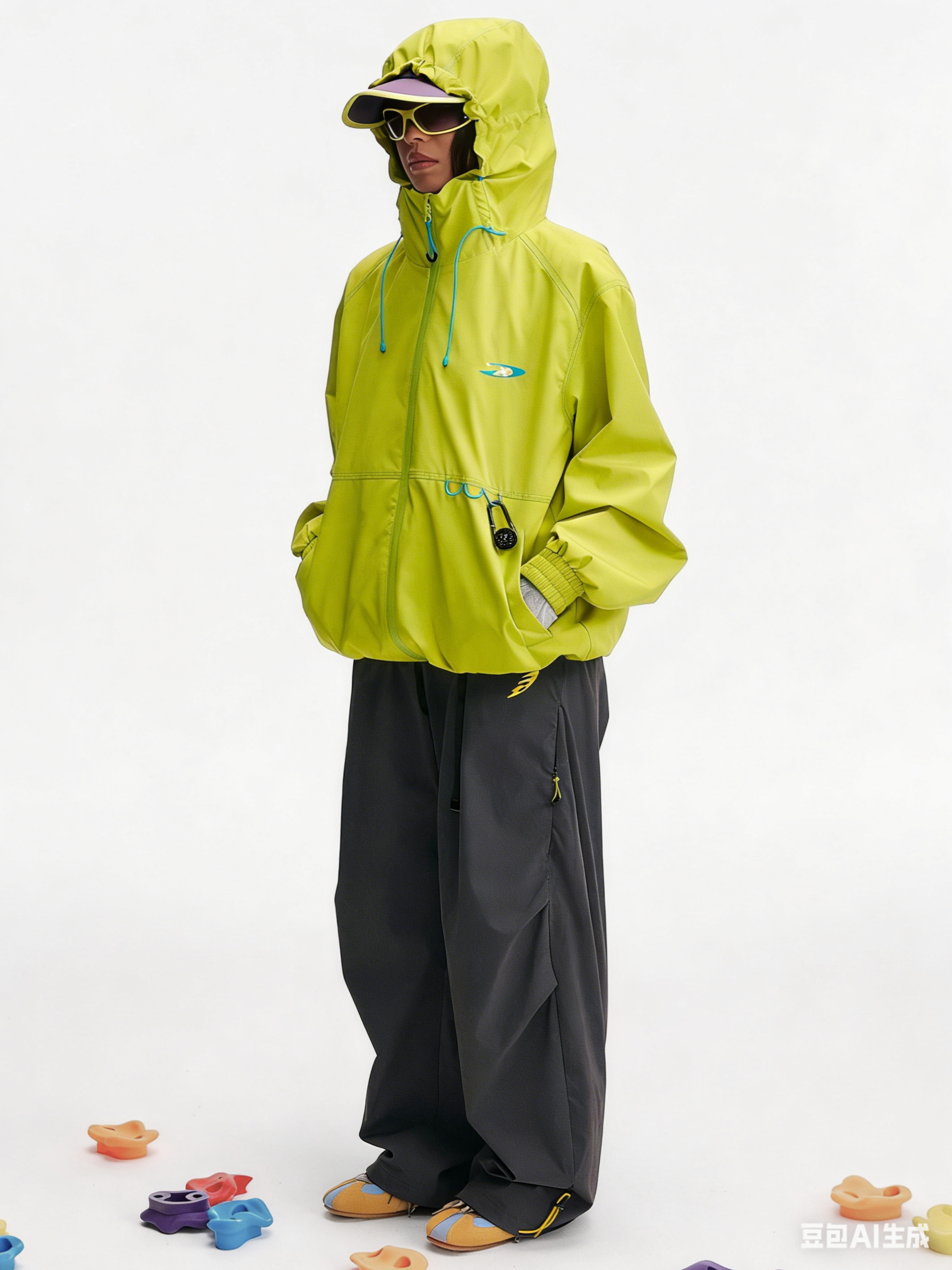 EchoDeck - Unisex Teflon® Triple-Defense Colorblock Drawstring Jacket