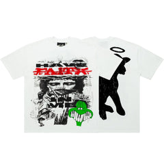 Hellstar Have Faith Jesus Green Monster White Tee