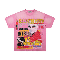 Majestik “Moto vs. Everybody” Vintage Pink Tee