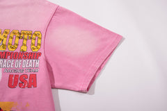 Majestik “Moto vs. Everybody” Vintage Pink Tee