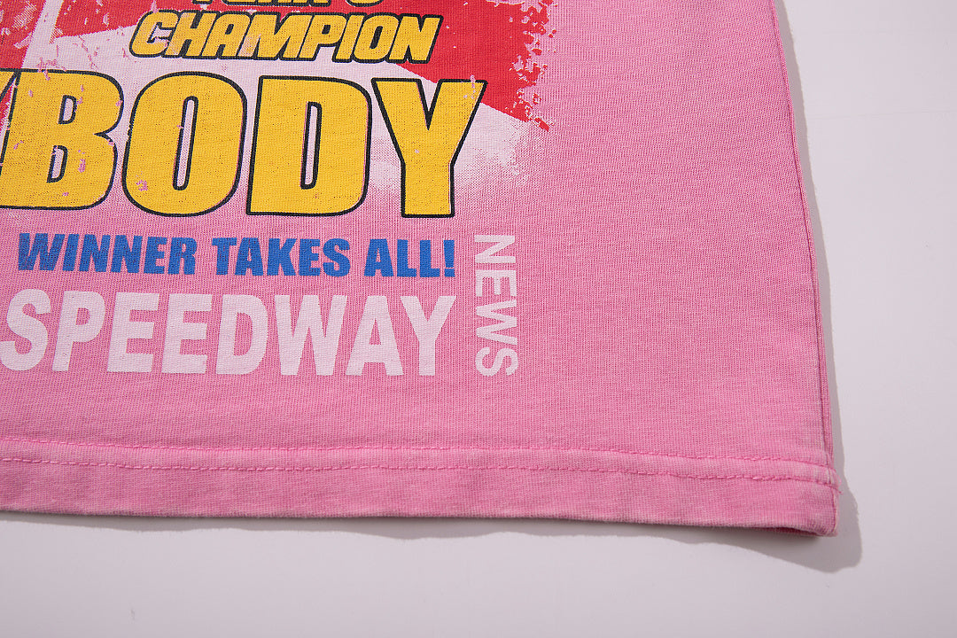 Majestik “Moto vs. Everybody” Vintage Pink Tee
