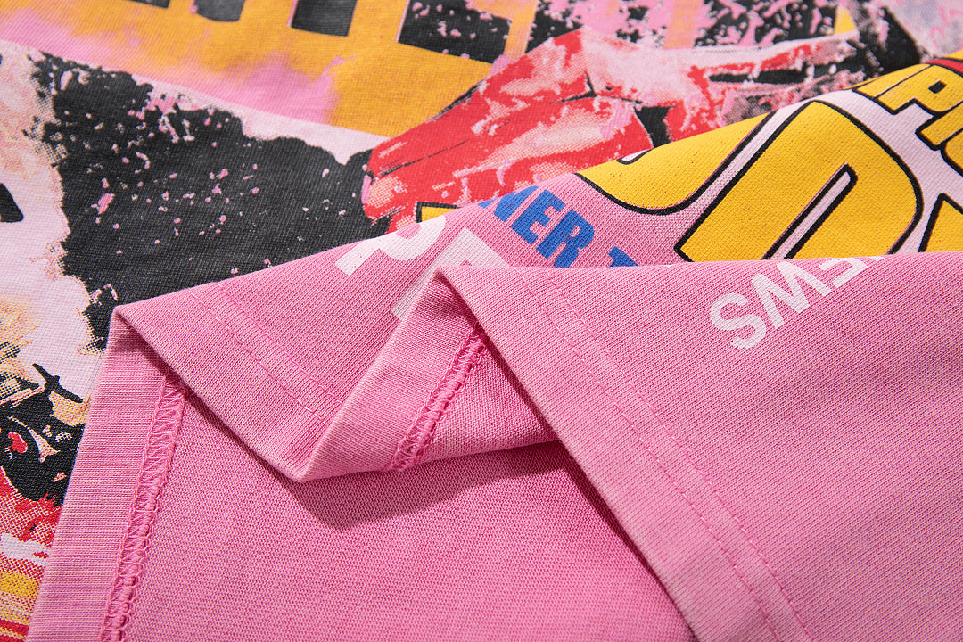 Majestik “Moto vs. Everybody” Vintage Pink Tee