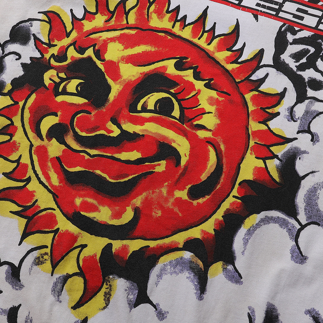Majestik “Fearless” Vintage Sun & Clouds Rhinestone Tee