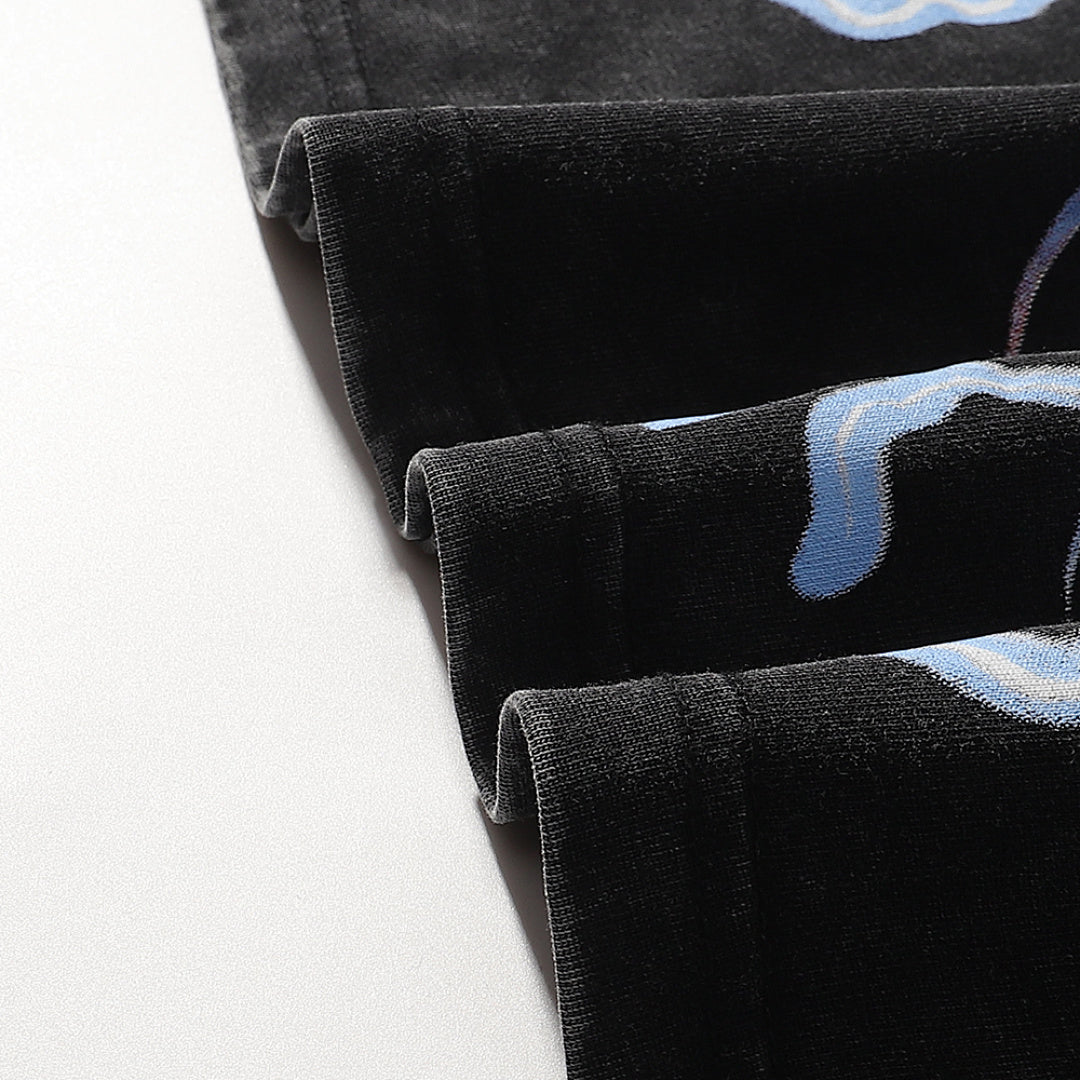 Majestik “Fearless” Astronaut & Skeleton Rhinestone Vintage Tee