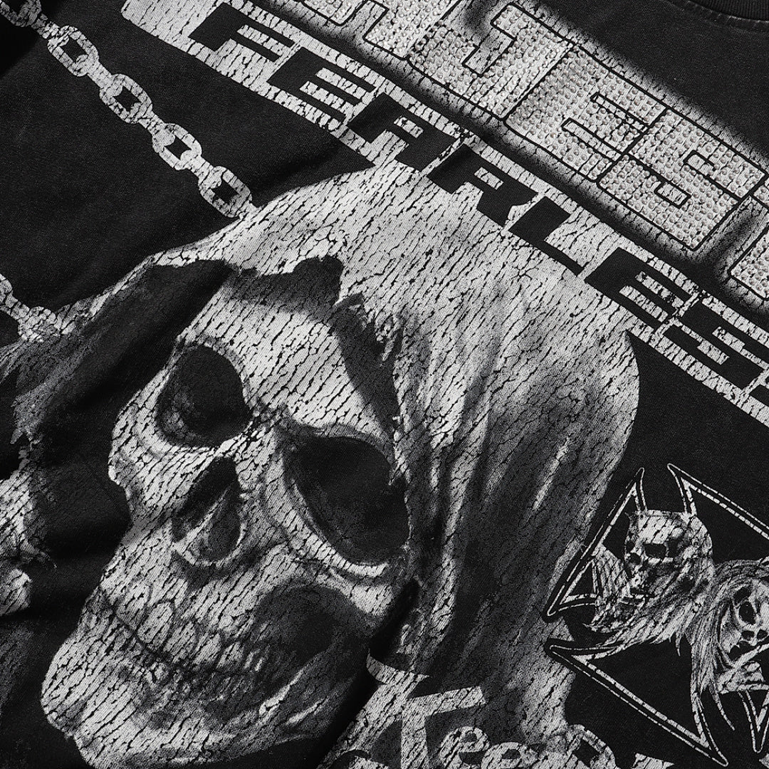 Majestik “Fearless” Grim Reaper Skeleton Vintage Tee