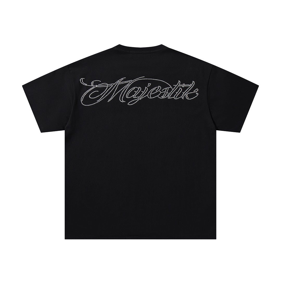Majestik “Joker Ace” Rhinestone Graphic Tee