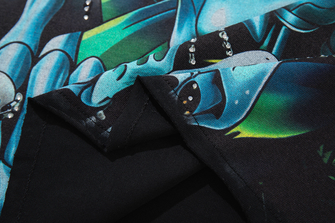 Majestik “Joker Ace” Rhinestone Graphic Tee