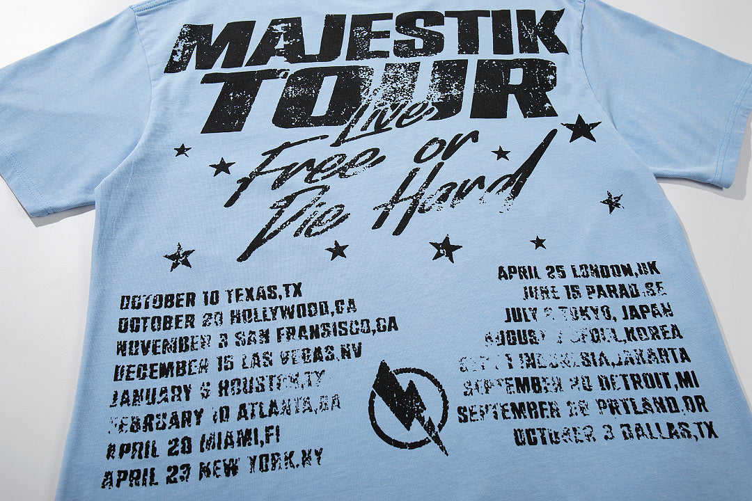 Majestik “Moto Club World Tour” Vintage Wash Tee