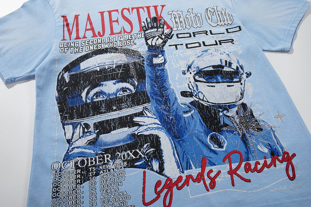 Majestik “Moto Club World Tour” Vintage Wash Tee