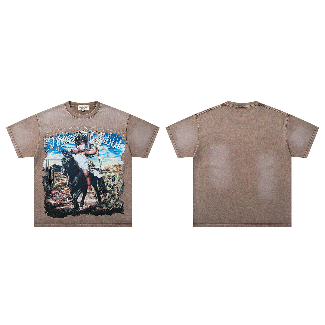 Majestik “Majestic Global” Vintage Wash Tee