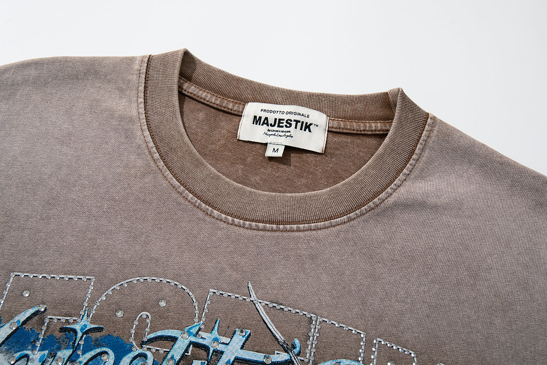 Majestik “Majestic Global” Vintage Wash Tee