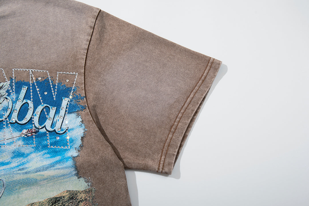 Majestik “Majestic Global” Vintage Wash Tee