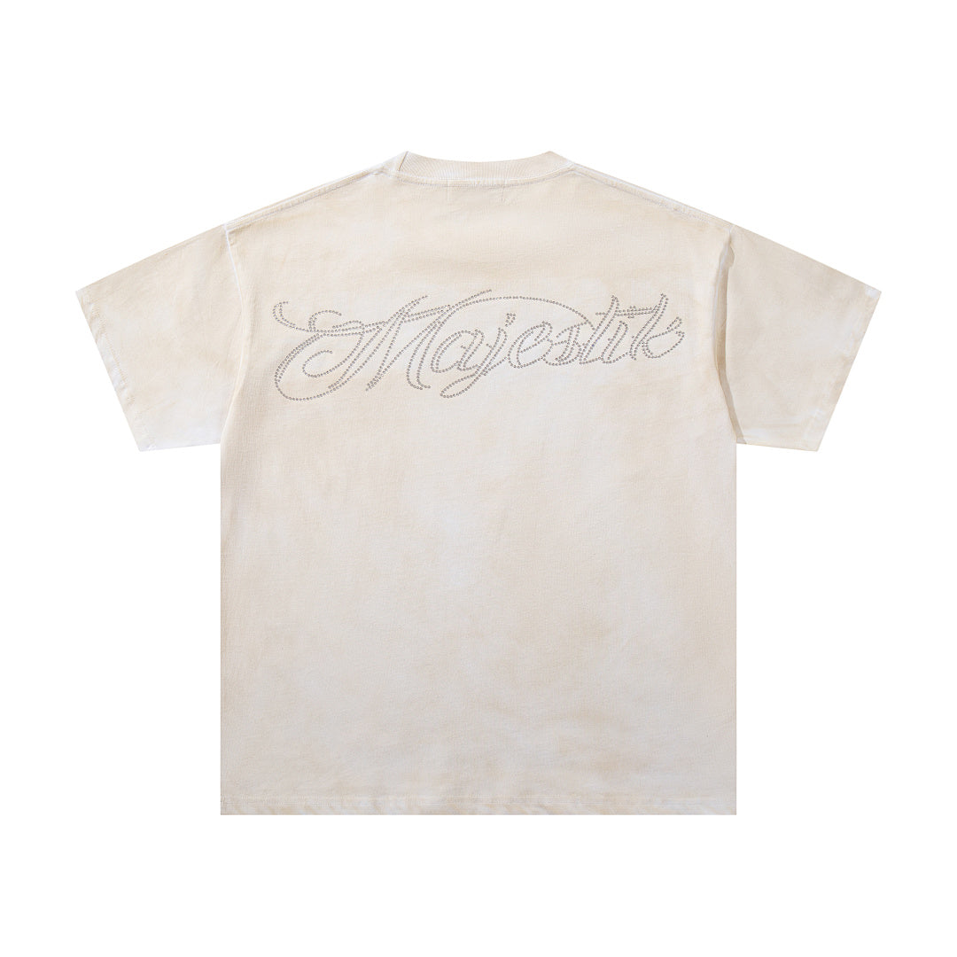 Majestik “World Tour” Motorcycle Racing Rhinestone Vintage Tee
