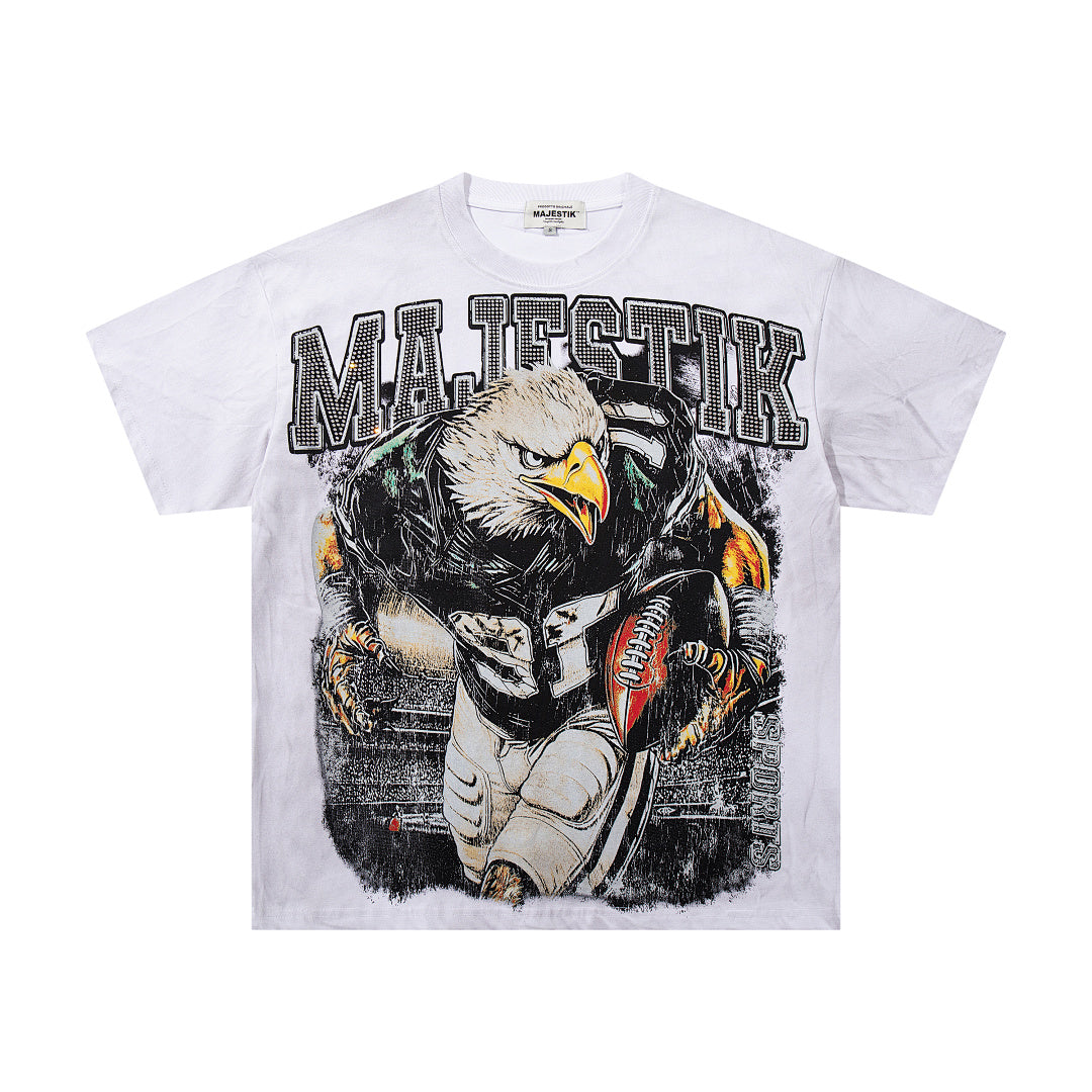 Majestik “Gridiron Eagle” Football Rhinestone Vintage Tee