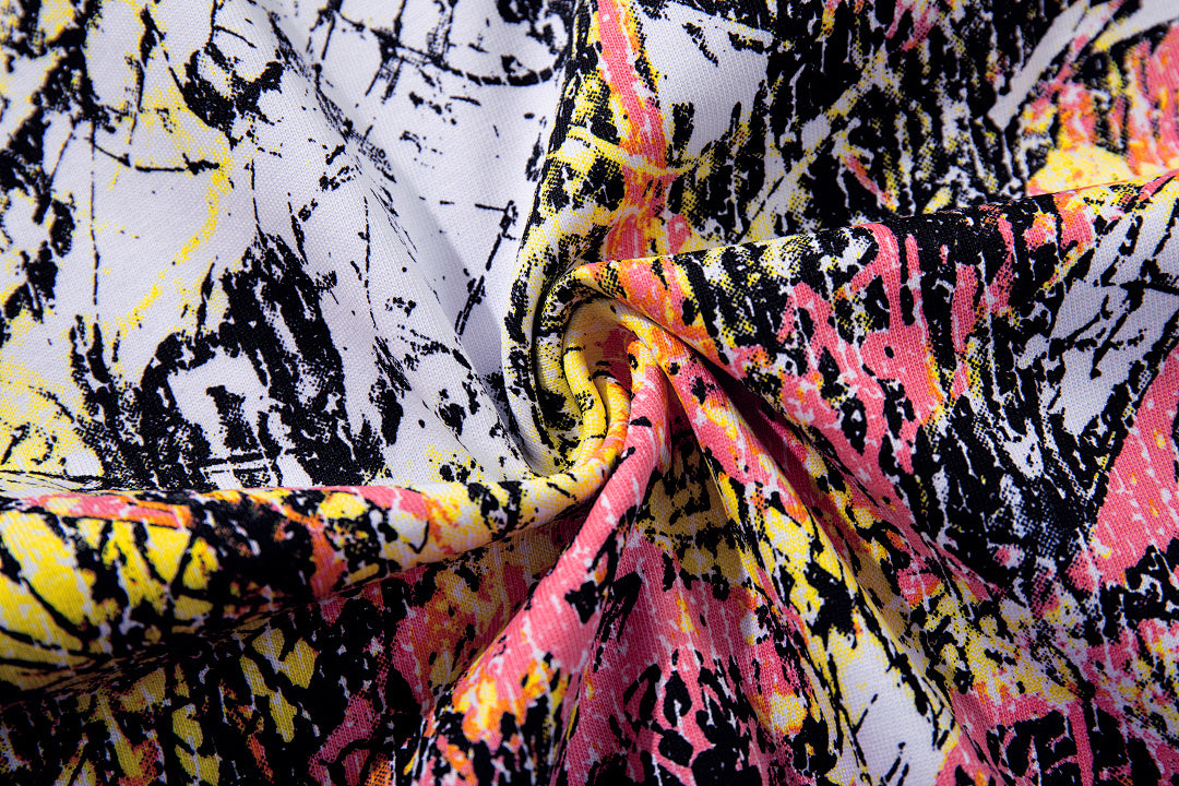 Majestik “Chaos Graffiti” Abstract Rhinestone Vintage Tee
