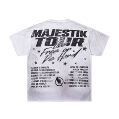 Majestik “Dystopian Liberty” Skull Rhinestone Vintage Tee