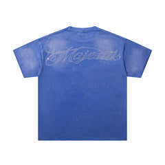 Majestik “Department” Skeleton Driving Rhinestone Vintage Tee