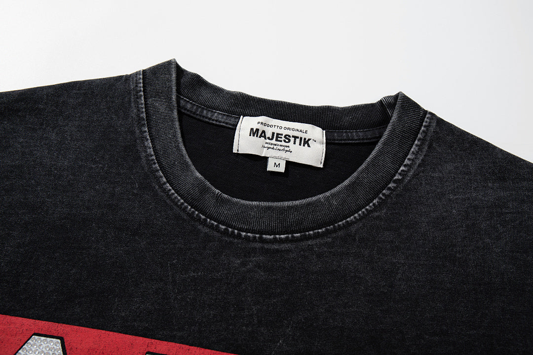 Majestik “World Tour” Motorcycle Racing Rhinestone Vintage Tee