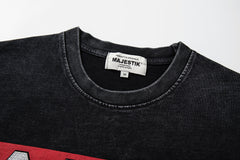 Majestik “World Tour” Motorcycle Racing Rhinestone Vintage Tee