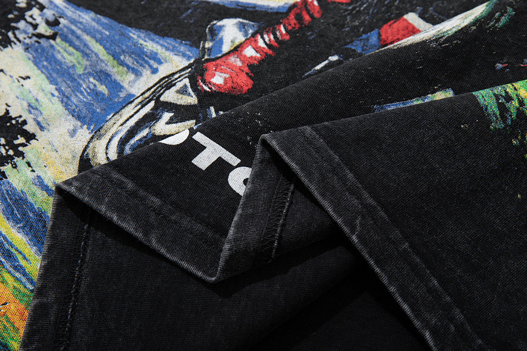 Majestik “World Tour” Motorcycle Racing Rhinestone Vintage Tee