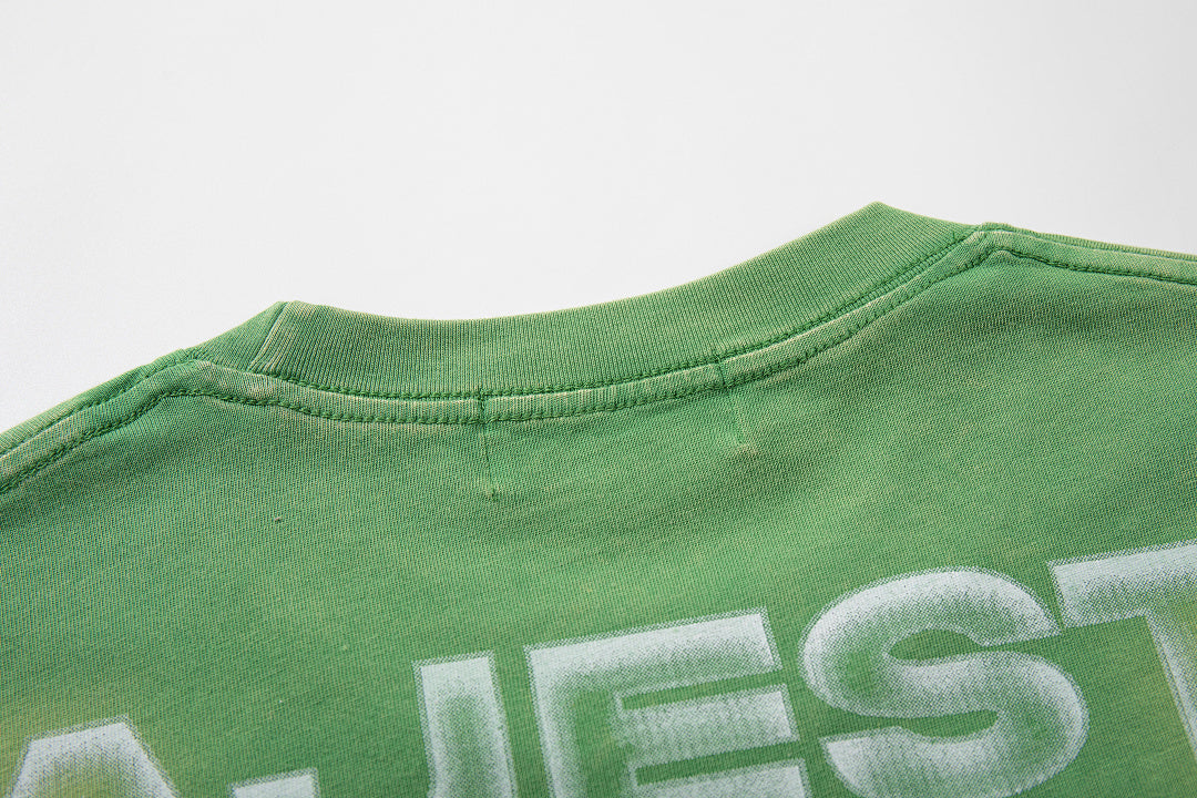 Majestik “Badnews / Own The Field” Vintage Wash Tee（Green）