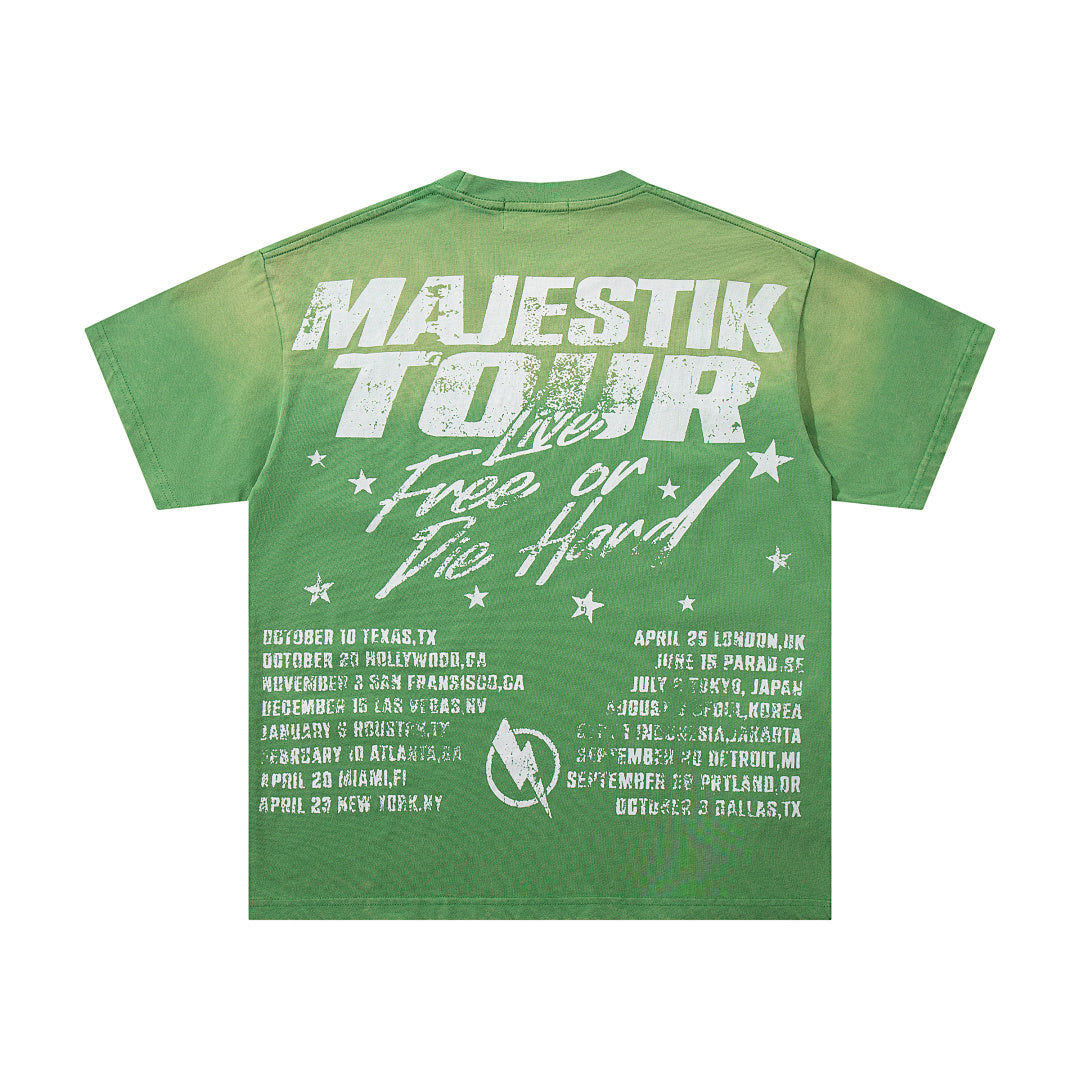 Majestik “Luxury Culture” Yacht Vintage Tee（Green）