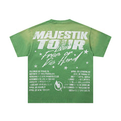 Majestik “Luxury Culture” Yacht Vintage Tee（Green）