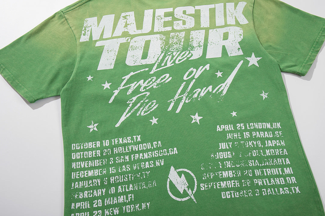 Majestik “Luxury Culture” Yacht Vintage Tee（Green）