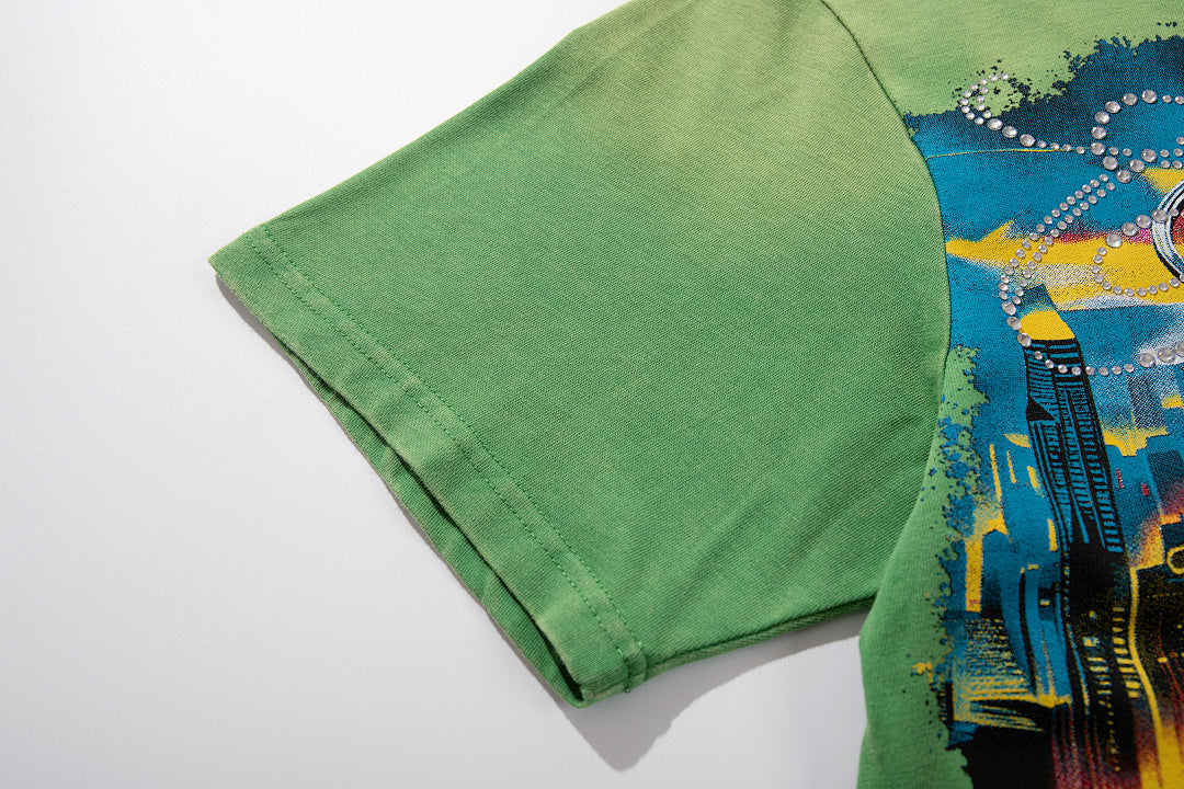 Majestik “Luxury Culture” Yacht Vintage Tee（Green）