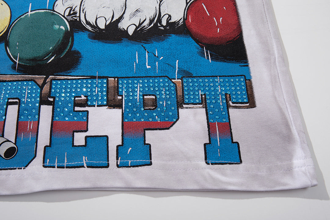 Majestik “Billiards Bulldog” Sport Dept Vintage Tee（White）