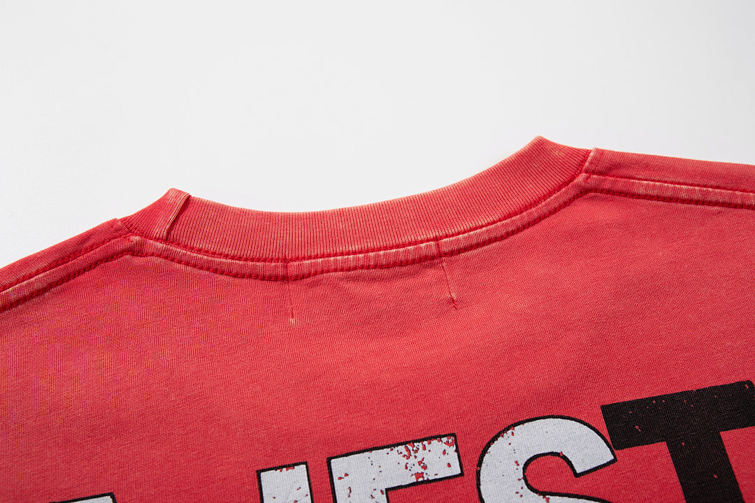 Majestik “Football Bears” Sports Vintage Tee（Red）