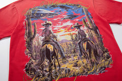 Majestik “Alien Cowboys” Vintage Tee（Red）
