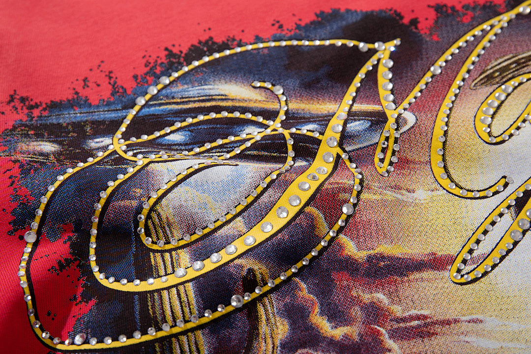 Majestik “Alien Cowboys” Vintage Tee（Red）