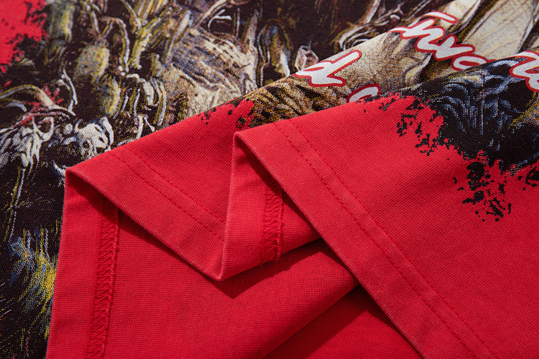 Majestik “Alien Cowboys” Vintage Tee（Red）