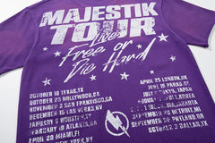 Majestik “Sound League & Sports” Special Edition Rhinestone Vintage Tee（Purple）