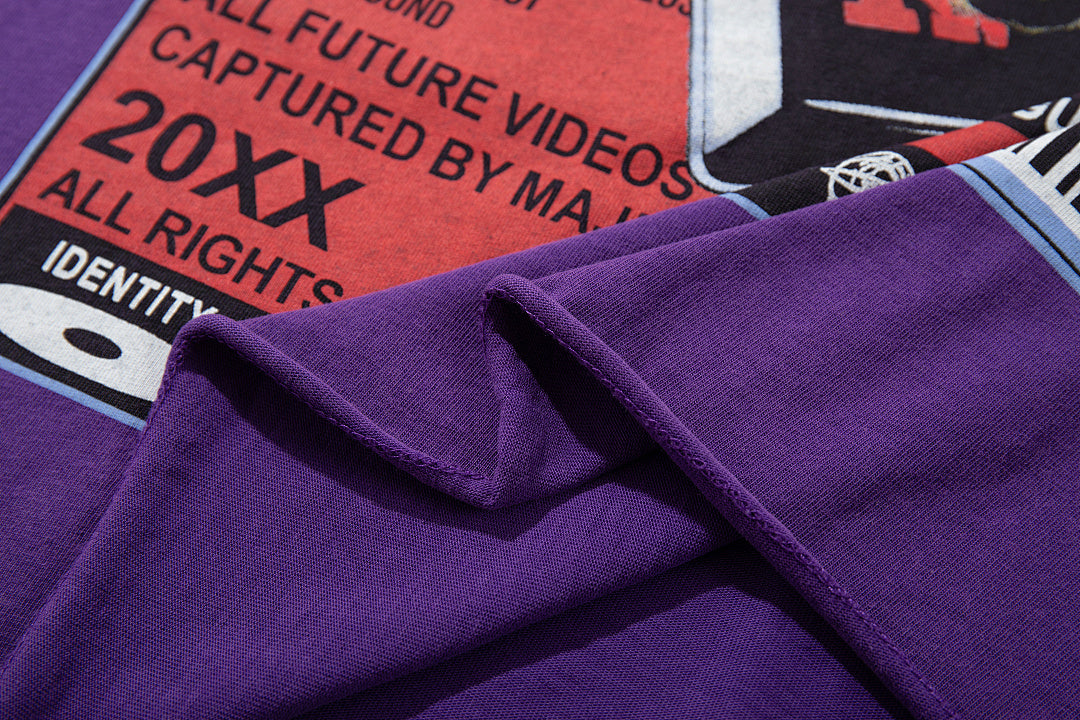 Majestik “Sound League & Sports” Special Edition Rhinestone Vintage Tee（Purple）