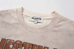 Majestik “Soul & Light in Darkness” Vintage Tee（Off-White / Cream）