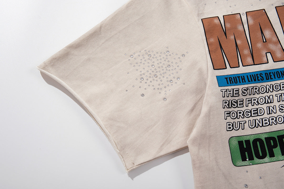 Majestik “Soul & Light in Darkness” Vintage Tee（Off-White / Cream）