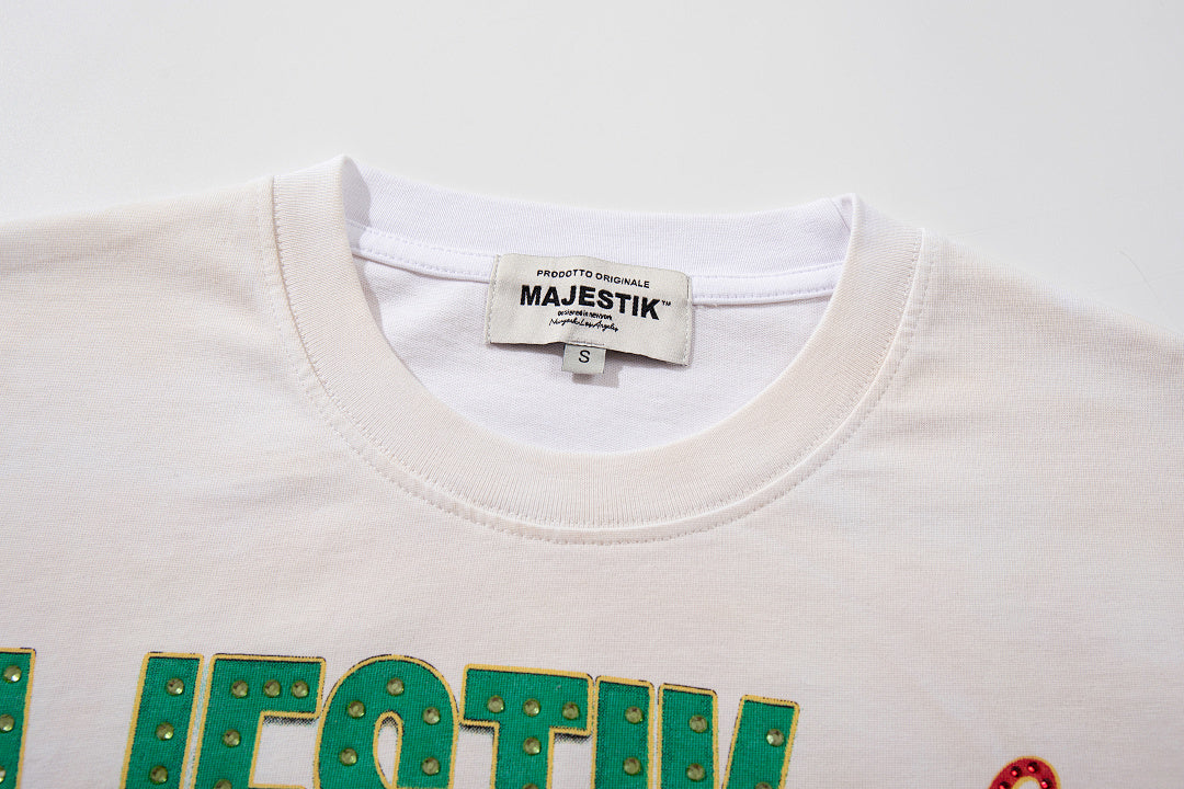 Majestik “Sports Division” Football Bulldogs Vintage Tee（Off-White / Cream）