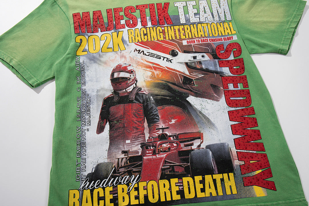 Majestik “Race Before Death” F1 Racing Vintage Tee