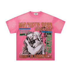 Majestik “Soul & Light in Darkness” Vintage Tee（Pink）