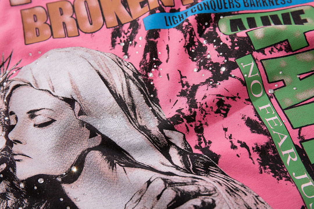 Majestik “Soul & Light in Darkness” Vintage Tee（Pink）