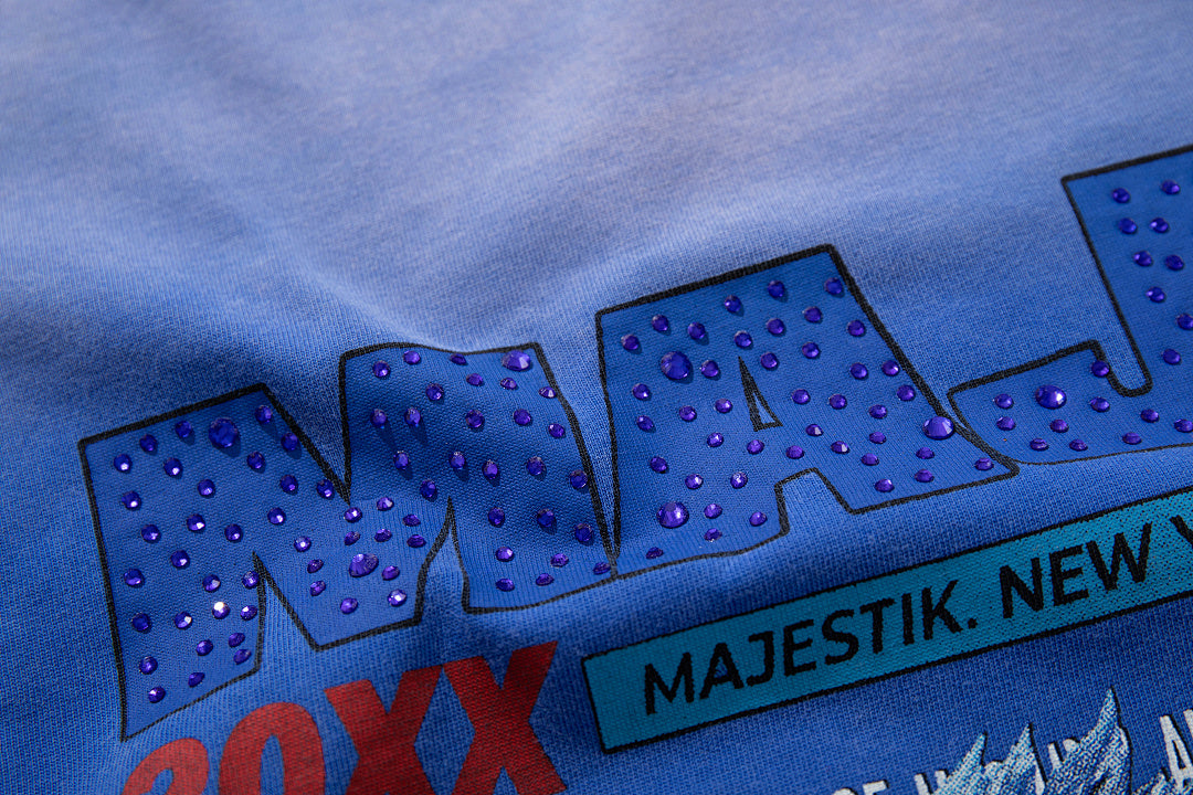 Majestik “Swift Eagles” World Rhinestone Vintage Tee