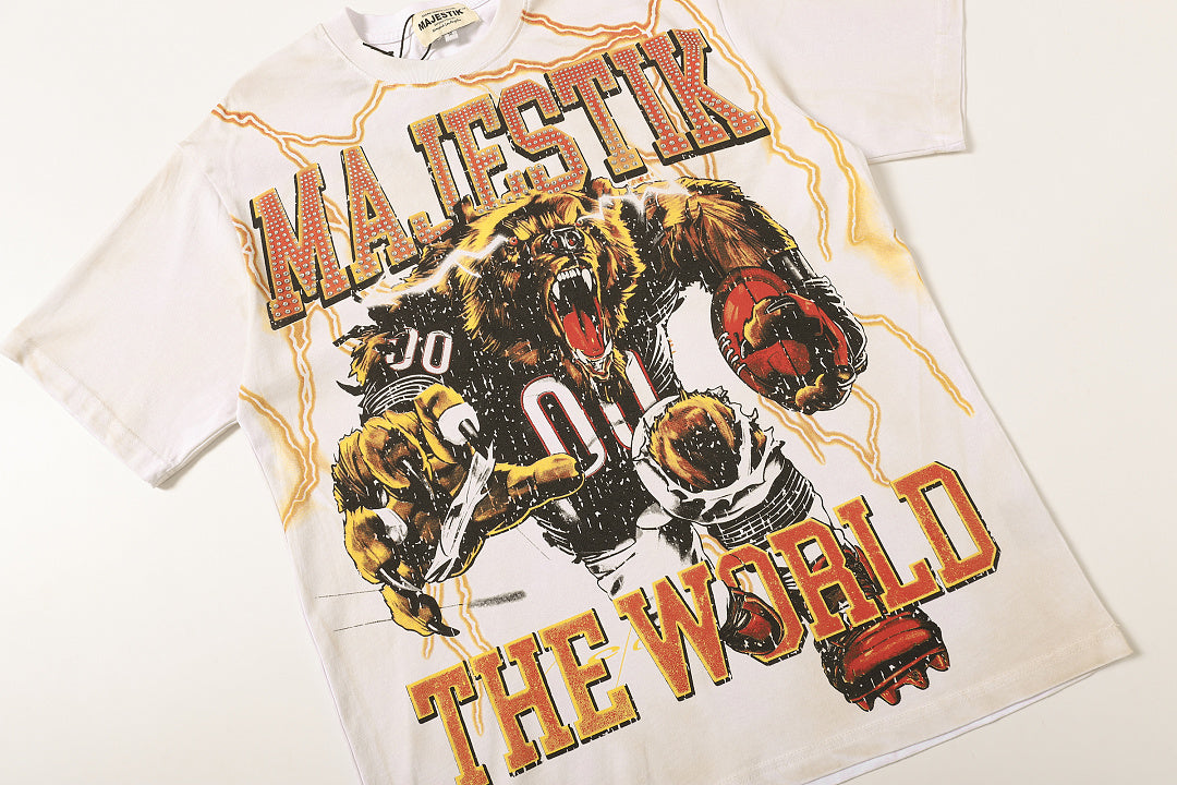 Majestik “Gridiron Bear” The World Vintage Tee