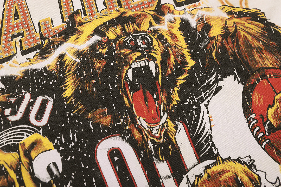 Majestik “Gridiron Bear” The World Vintage Tee