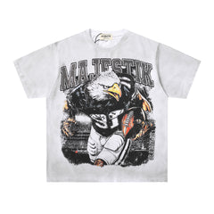 Majestik “Gridiron Eagle” Vintage White Tee