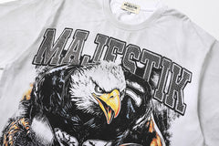 Majestik “Gridiron Eagle” Vintage White Tee