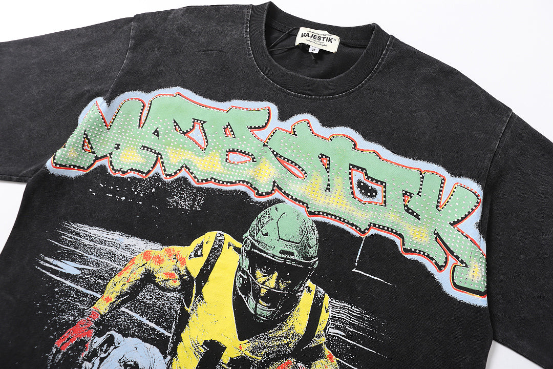 Majestik “Gridiron Bulldog” Vintage Wash Tee